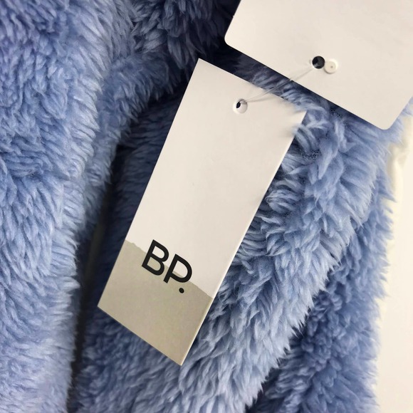 BP. Teddy Plush Fleece Hoodie Sweatshirt S Half Zip Womens Blue Forever NWT - Picture 3 of 7
